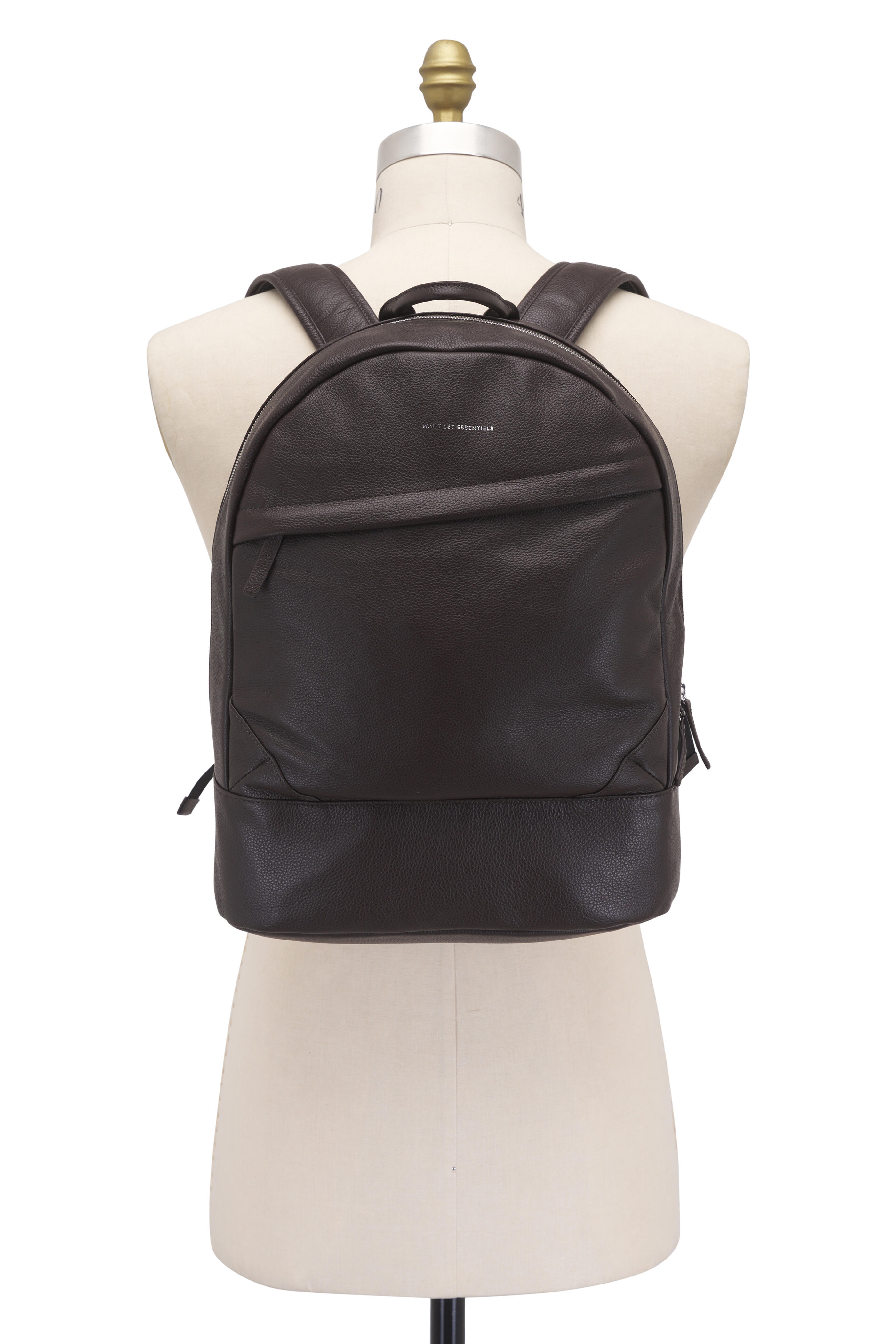 Want Les Essentiels - Kastrup Brown Pebbled Leather Backpack
