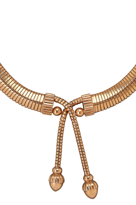 Estate Jewelry - Vintage 1940's Tubogas Gold Necklace