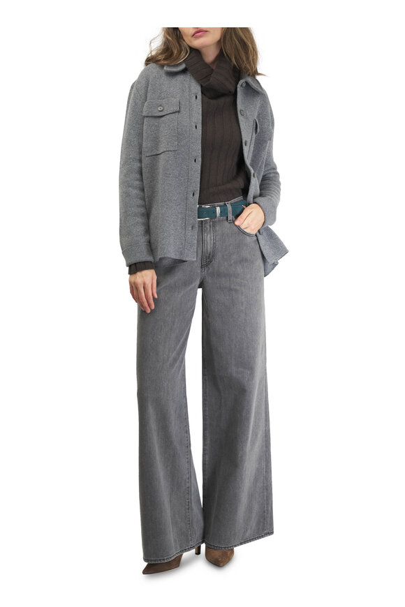 TWP - Tiny Dancer Dark Gray Wide Leg Jean