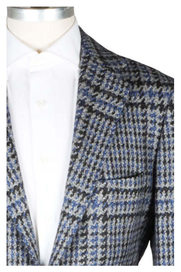 Brunello Cucinelli★Herringbone Jacket W/Crystals Herringbone Blazer