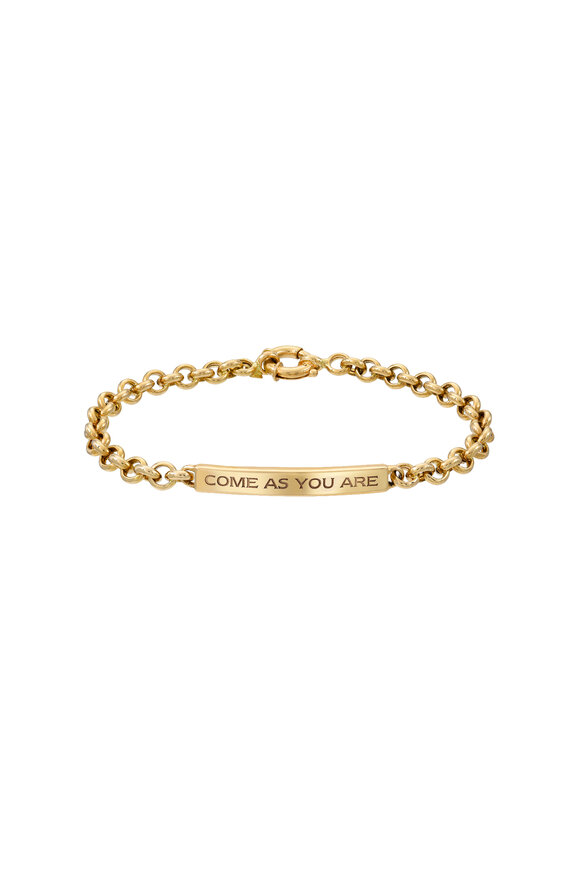 Dru 14K Yellow Gold Come As You Are ID Bracelet