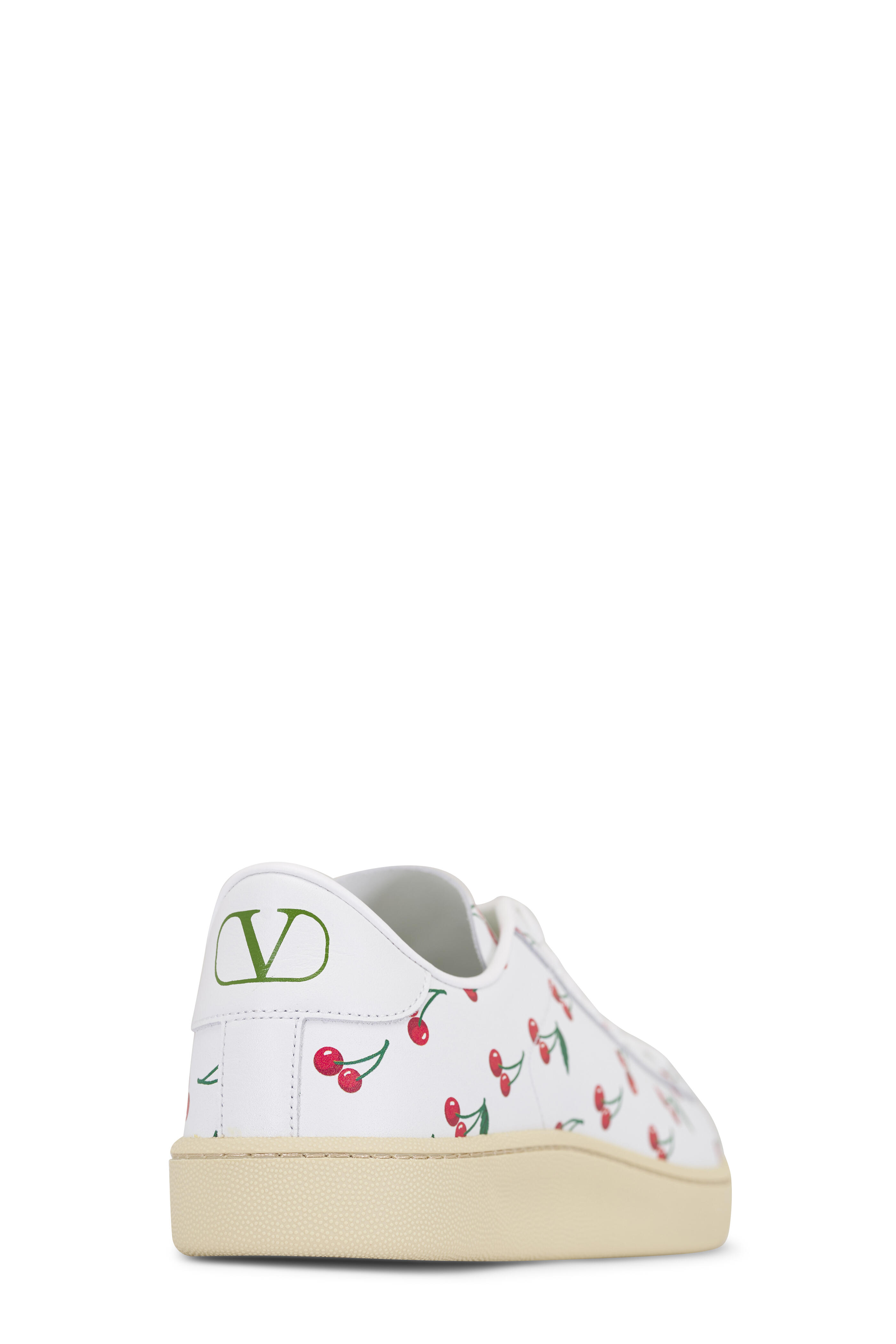 Valentino Garavani - Royco White & Red Cherry Print Low Top