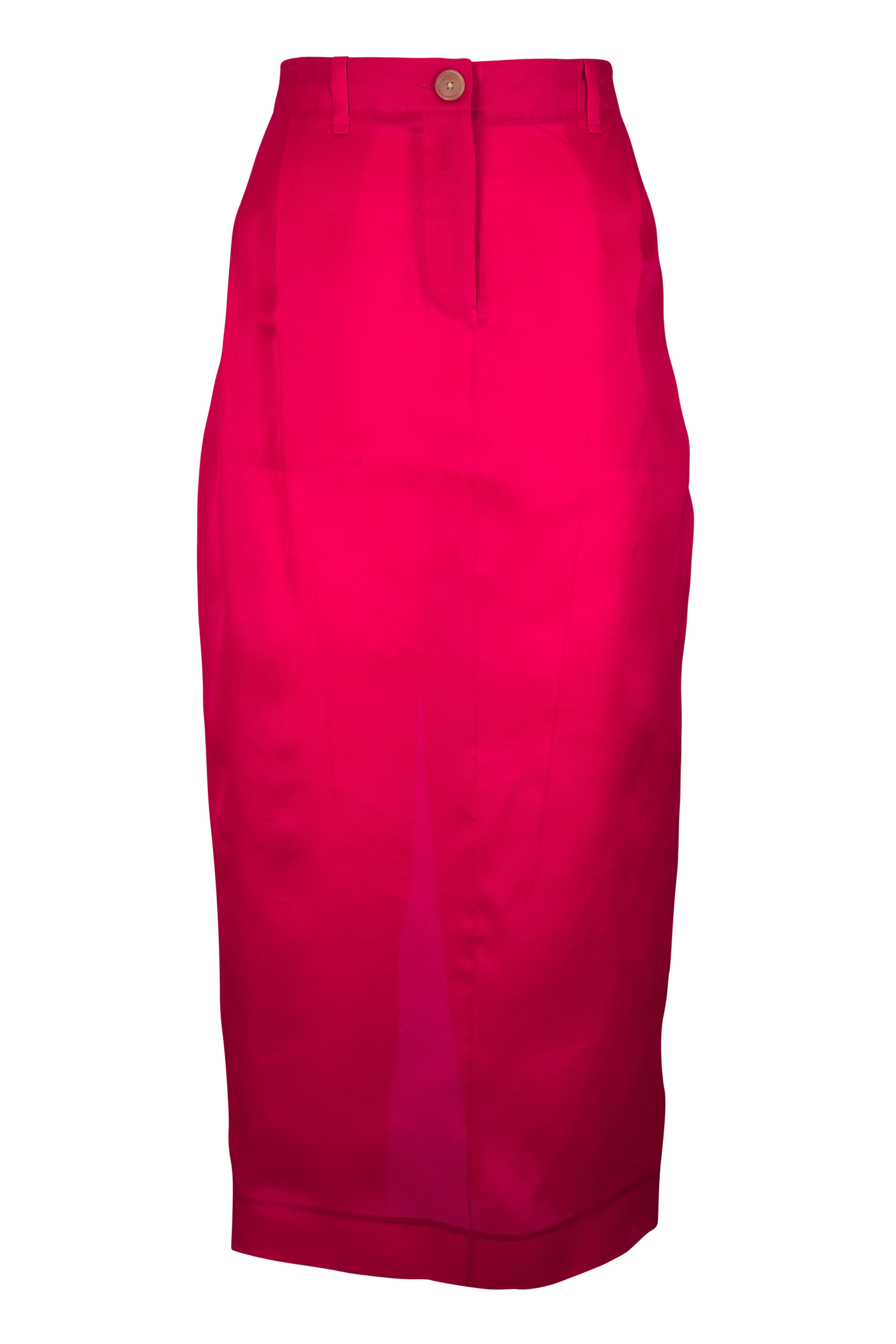 Khaite - Lucian Raspberry Compact Organza Skirt