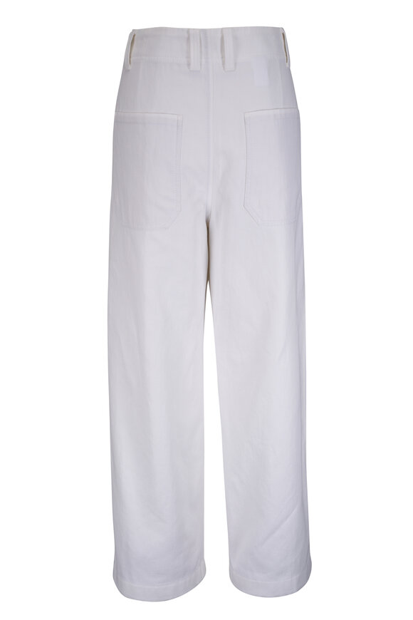 Brunello Cucinelli Natural Cotton Bull Straight-Leg Ankle Jeans - view 5