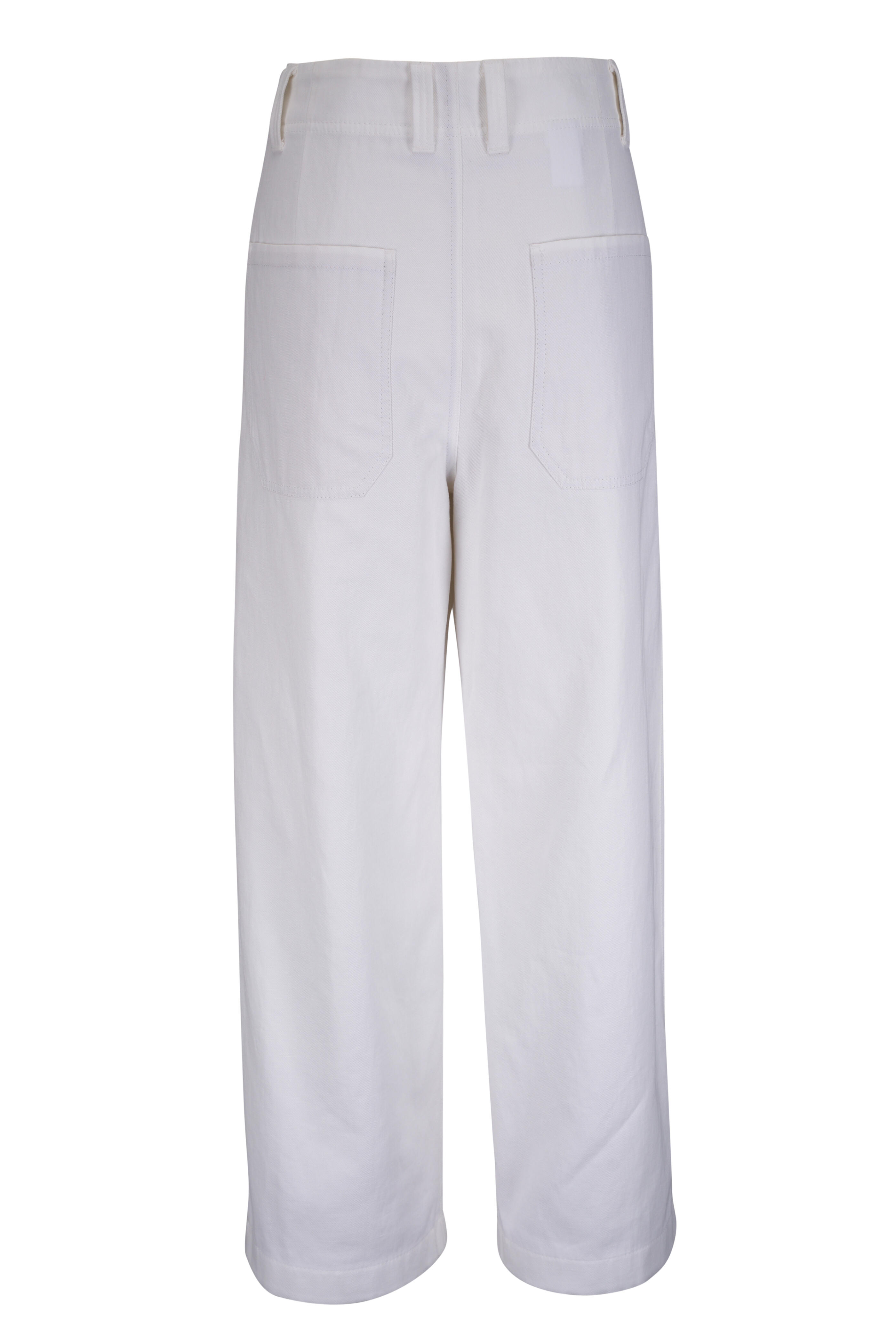 Brunello Cucinelli - Natural Cotton Bull Straight-Leg Ankle Jeans