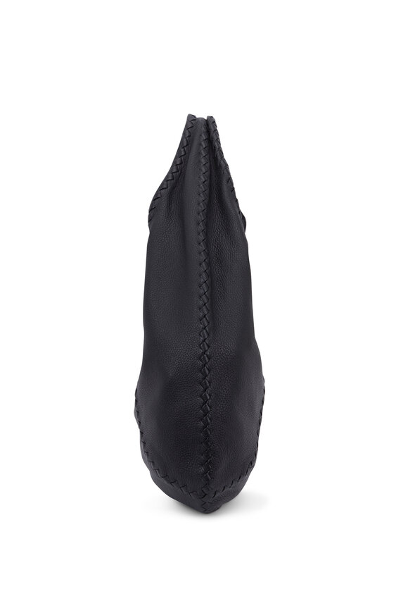 Bottega Veneta - Black Leather Large Hobo Bag