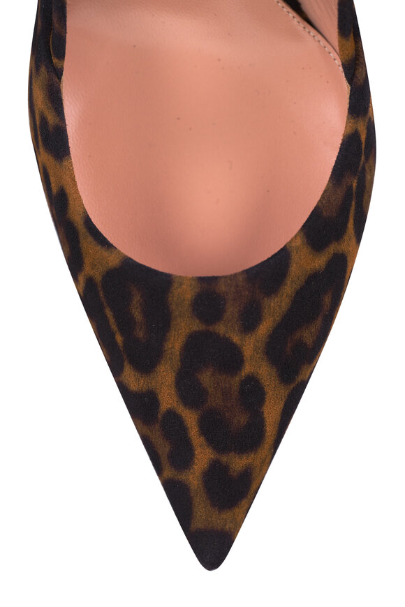 Gianvito Rossi Ascent Suede Leopard Slingback, 55mm - view 5