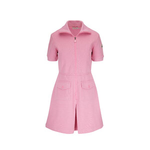 Moncler - Candy Pink Piqué Polo Mini Dress | Mitchell Stores