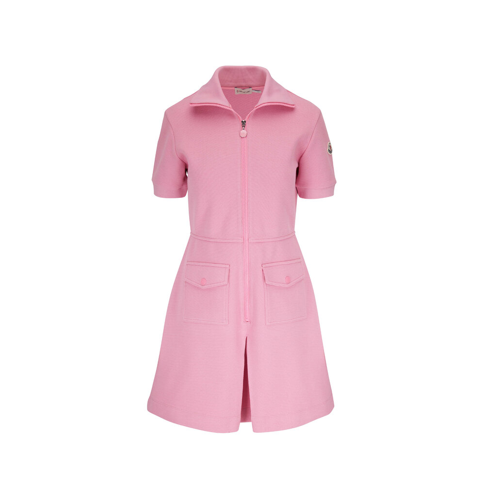 Moncler ドレス Polo Midi Dress 関税込 Moncler - Candy Pink Piqué Polo Mini Dress | Mitchell Stores