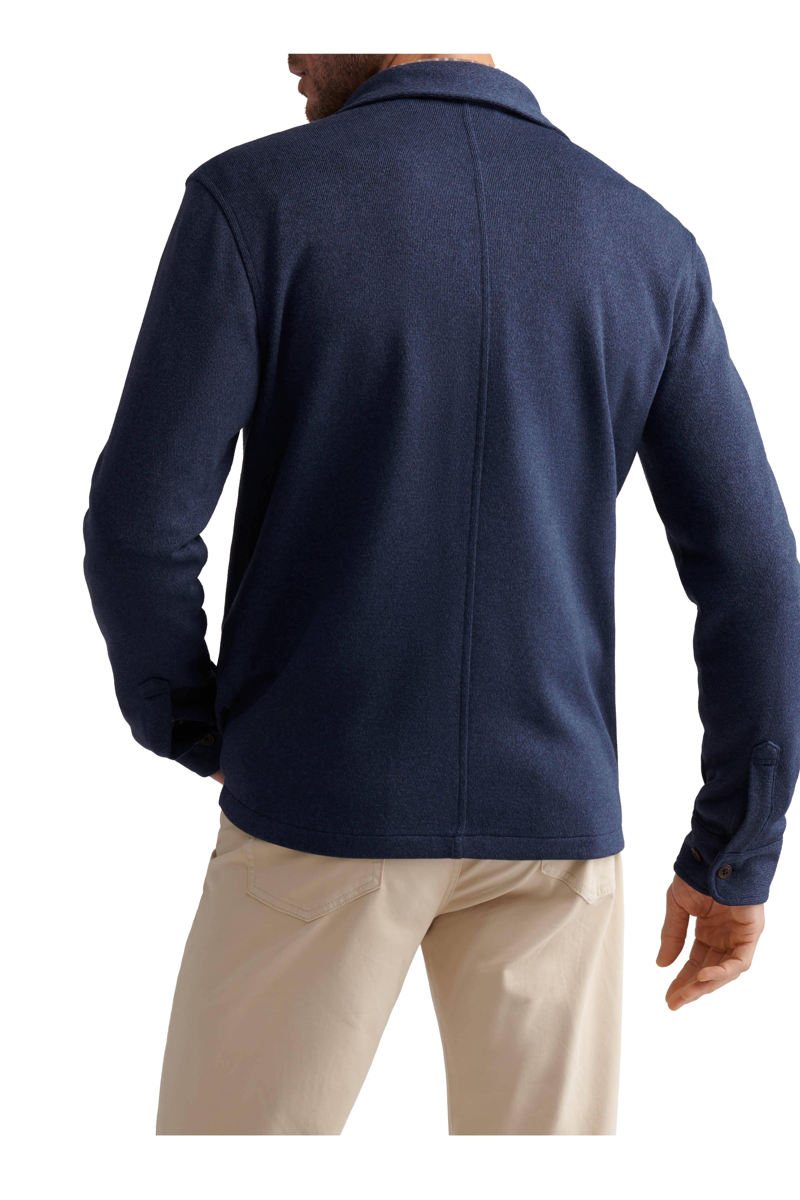 Peter Millar - Crown Navy Fleece Sweater Shirt Jacket