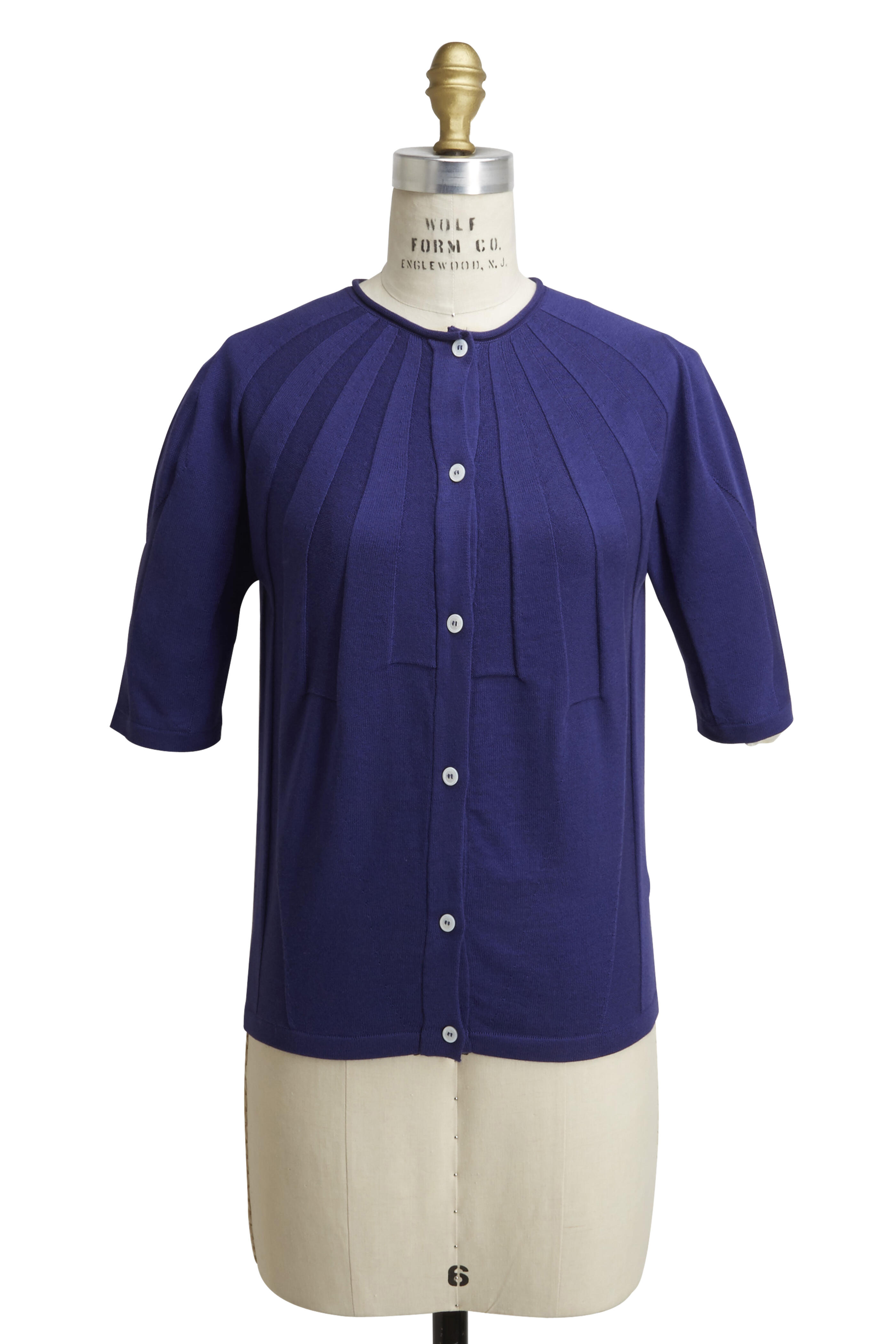 Agnona - Royal Blue Cashmere & Silk Cardigan