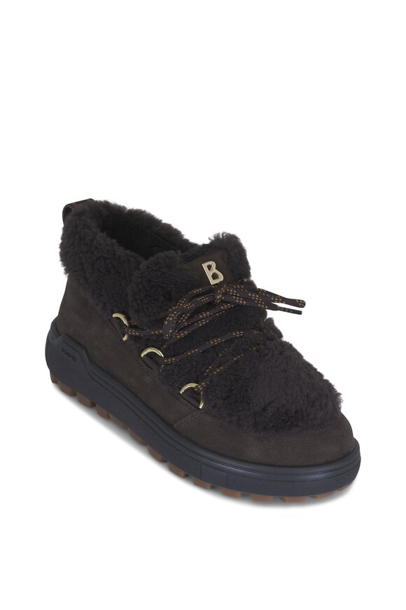 Bogner Chamonix S 19 B Dark Brown Suede Short Boot - view 1