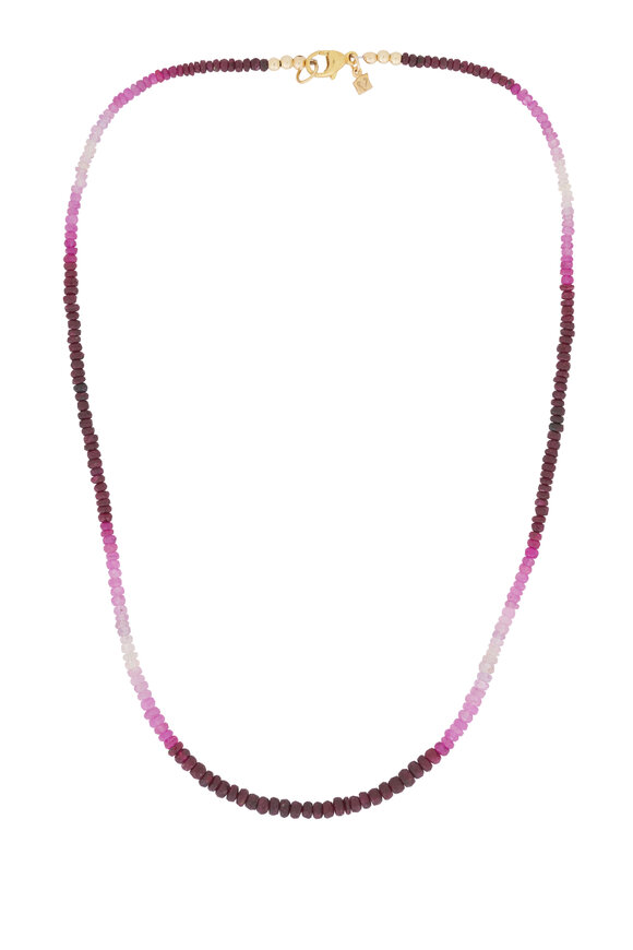 Cristina V. Pink Ombre Ruby Rondelle Necklace