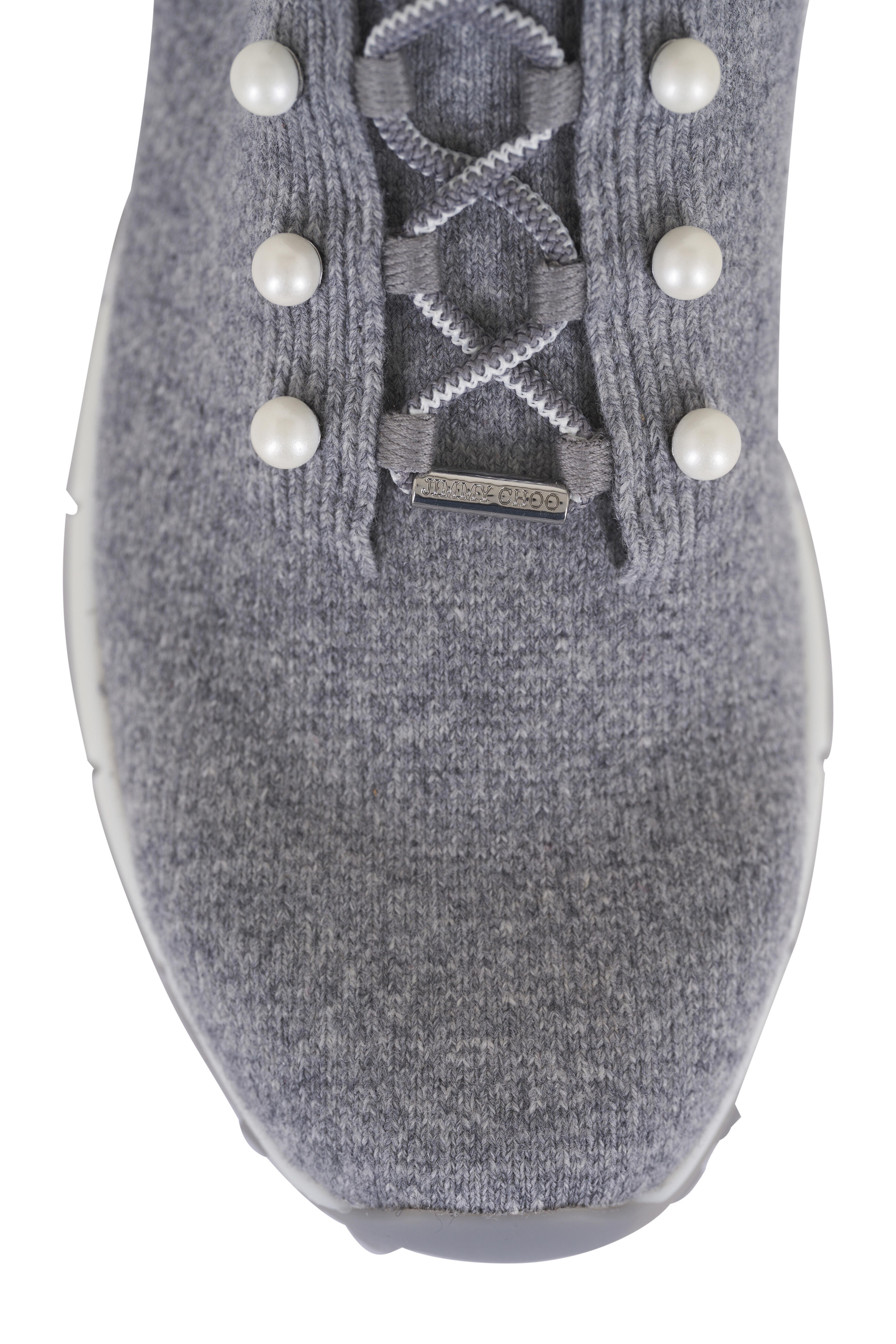 Jimmy Choo - Veles X Gray Mix Cashmere Knit Sneaker Jimmy Choo - Veles X Gray Mix Cashmere Knit Sneaker