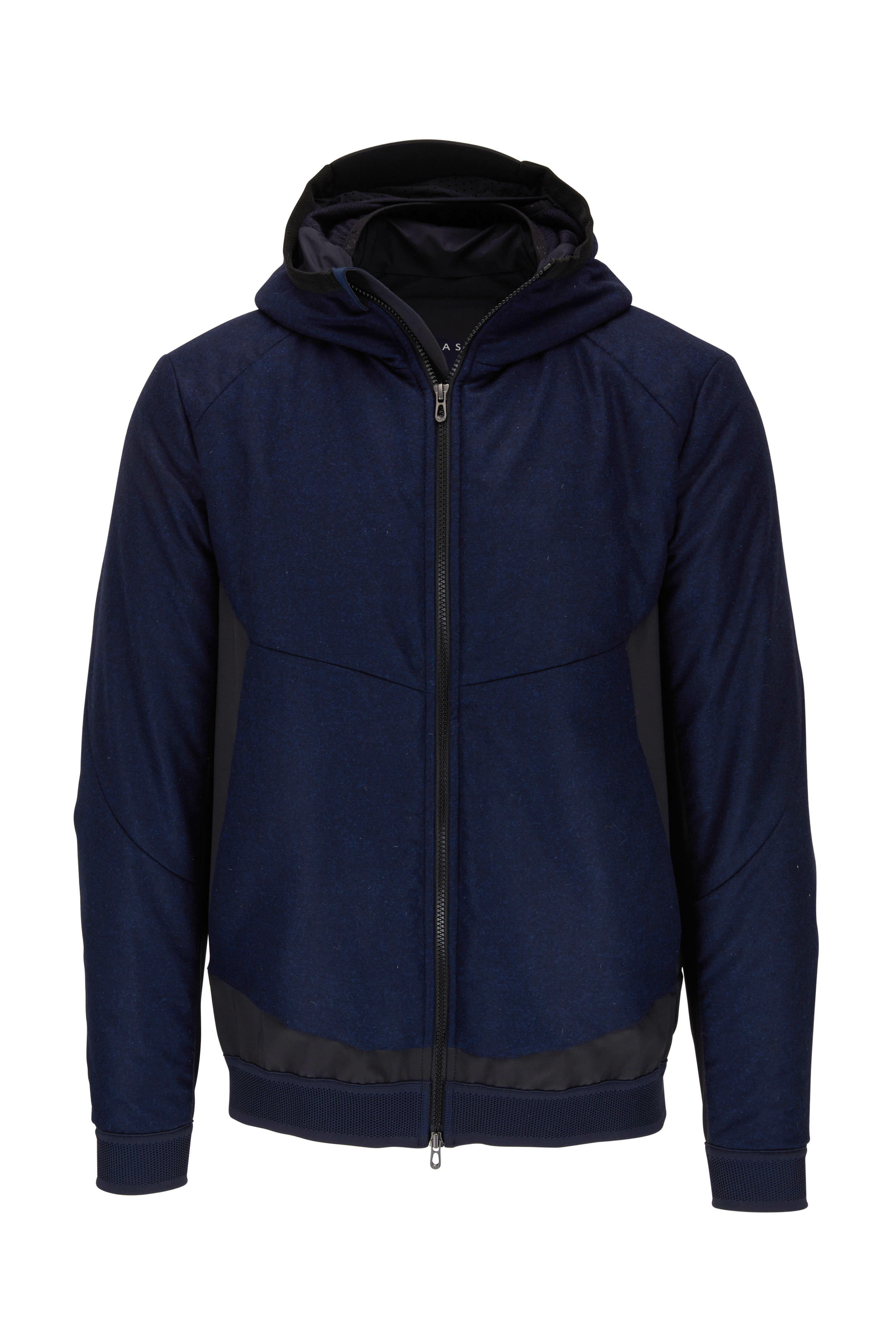 Sease - Predator Navy Blue Technical Wool Windbreaker