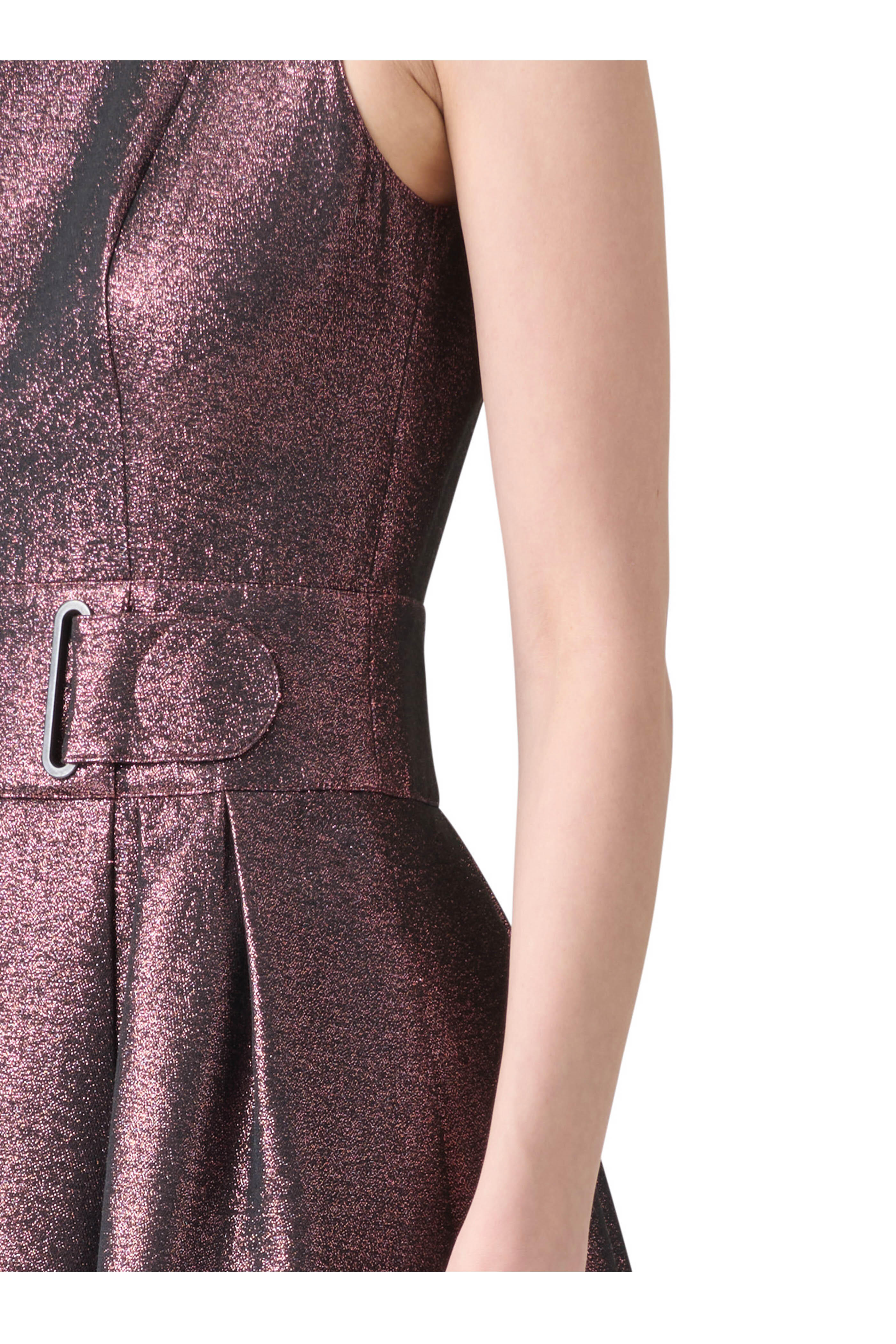 Akris Punto - Blackberry Sleeveless Belted Midi Dress