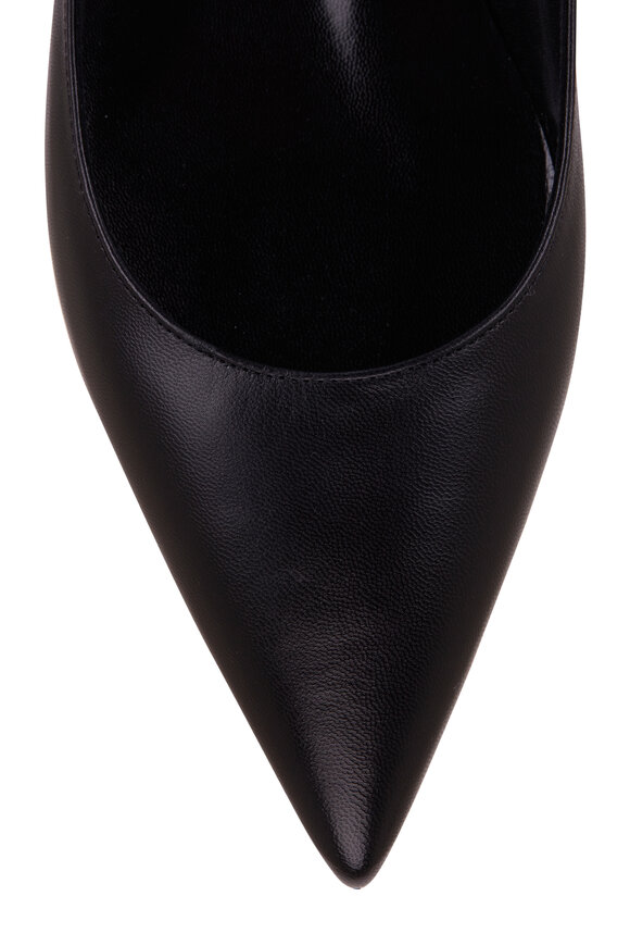 Christian Louboutin - Conclusive Spike Black Leather Ballerina Flat