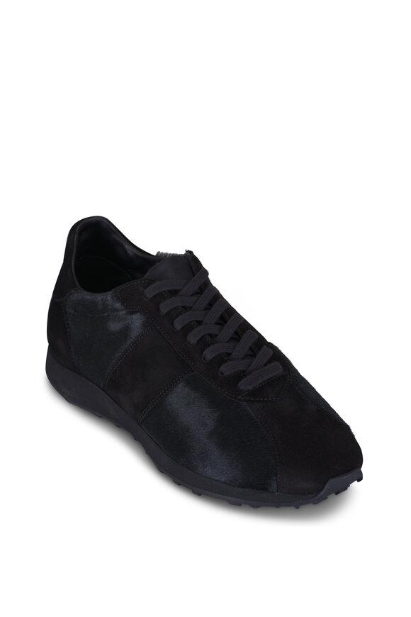 The Row Mica Black Ponyhair & Velour Sneaker