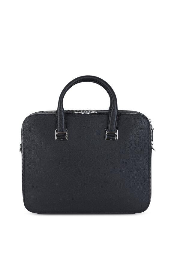 Dunhill - Cadogan Black Leather Double Document Case 