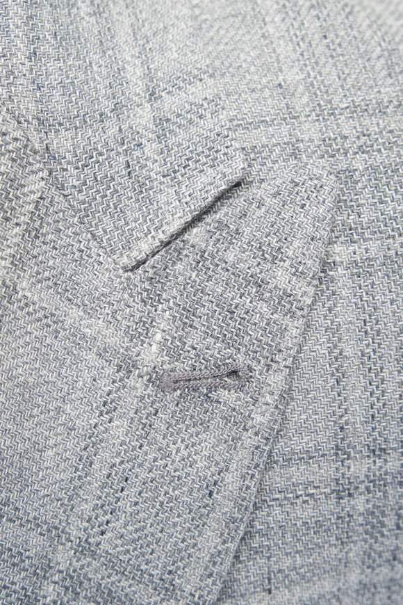 Brunello Cucinelli - Gray Plaid Linen, Wool & Silk Sportcoat