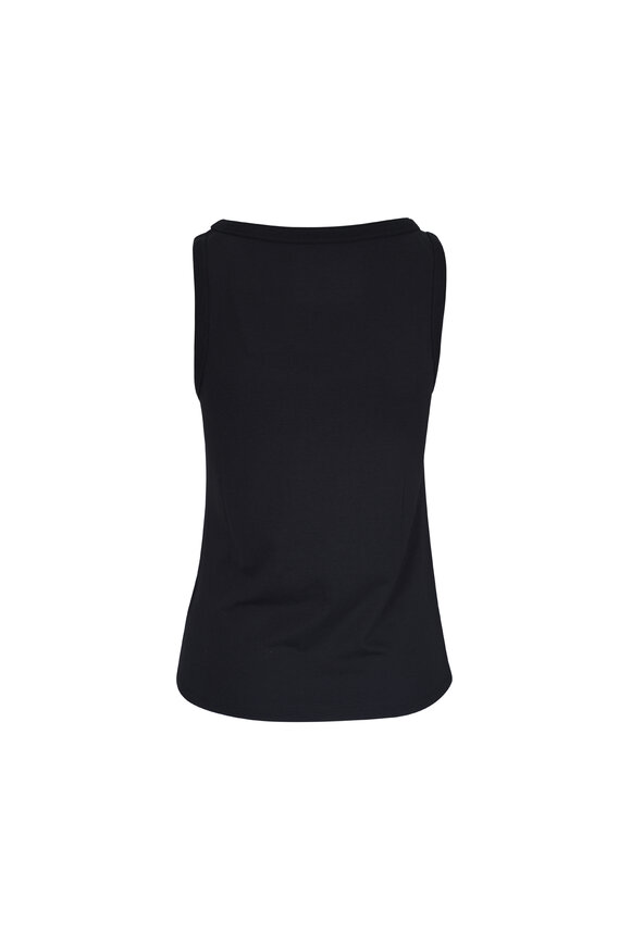Majestic Black Scoop Neck Tank - view 2