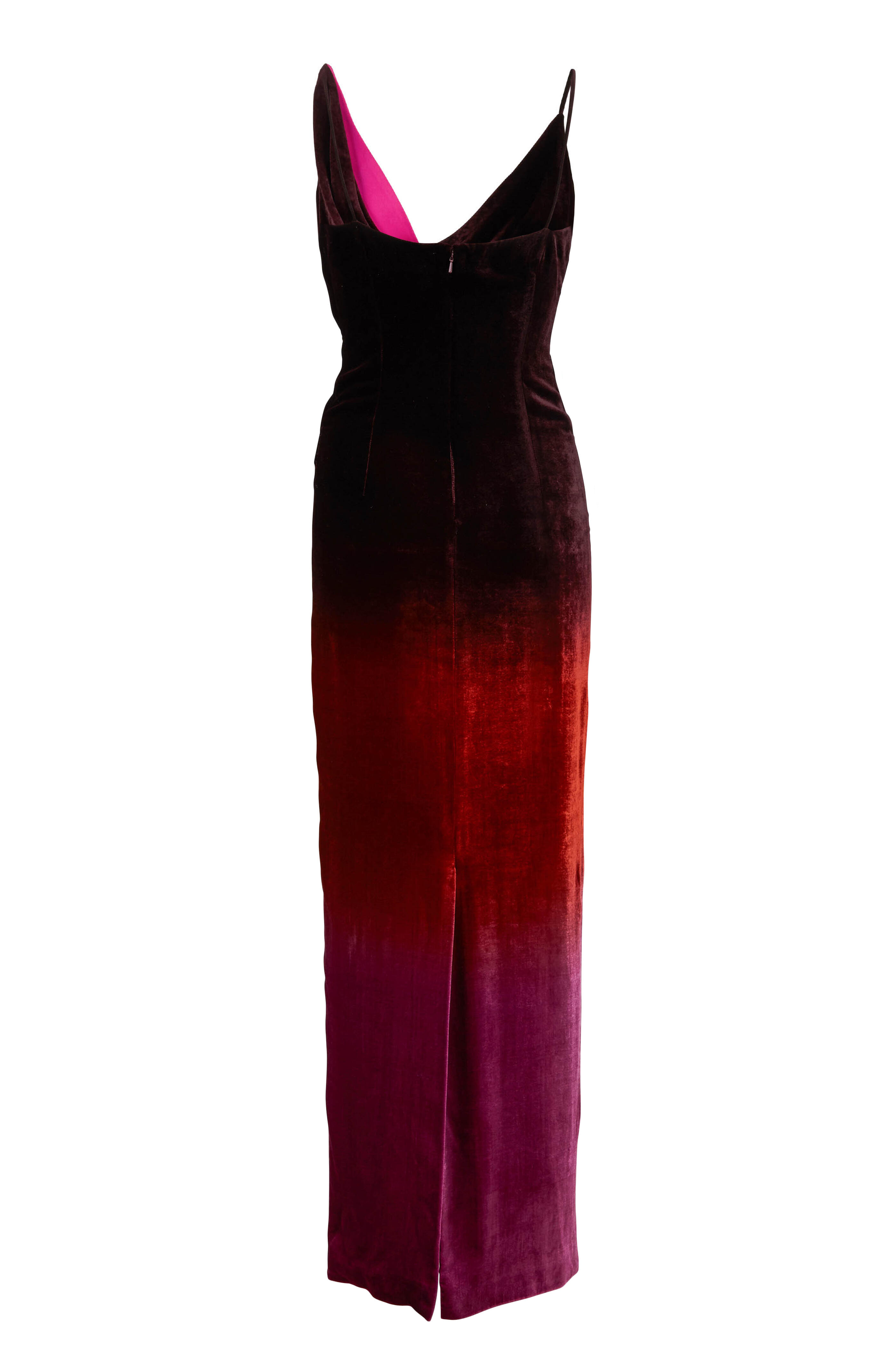Cushnie - Evangeline Ombré Velvet Draped Gown