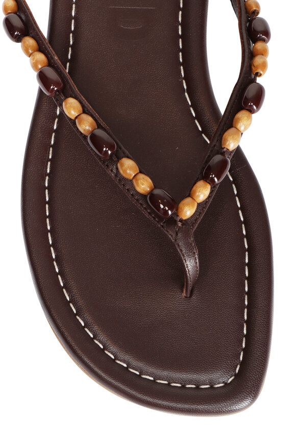 Staud Freja Wood Beaded Flip Flop - view 5