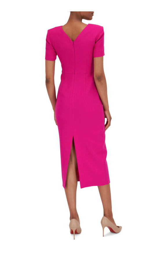 Roland Mouret - Pink Wool & Silk Midi Dress