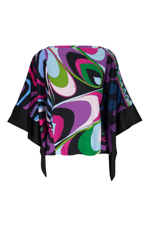 Pucci - Multi Onde, Marmo & Leocorno Printed Kaftan Top