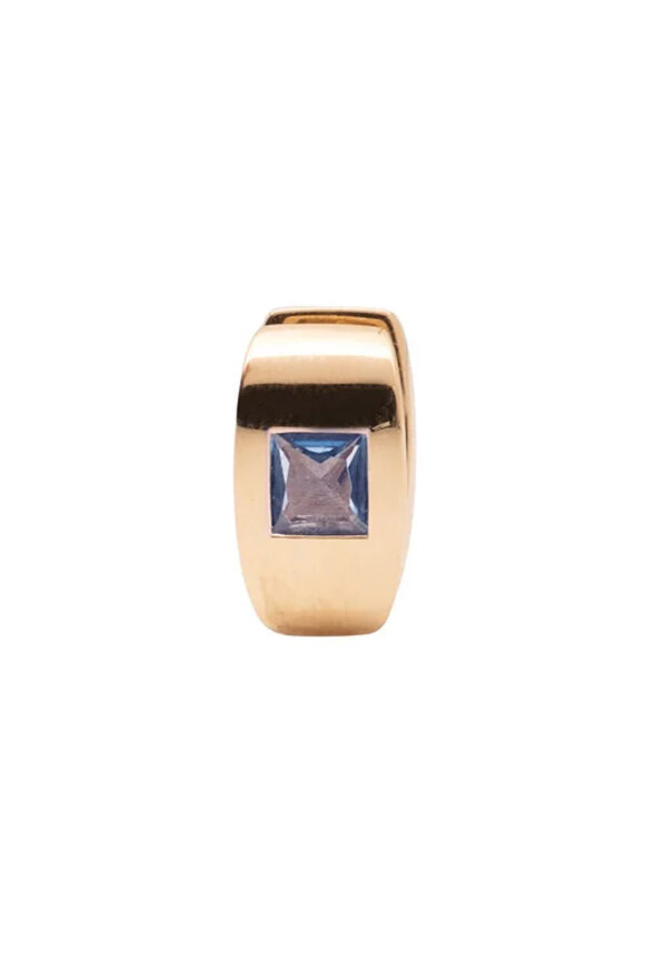 Foundrae 18k Yellow Gold London Blue Topaz Huggie - view 1