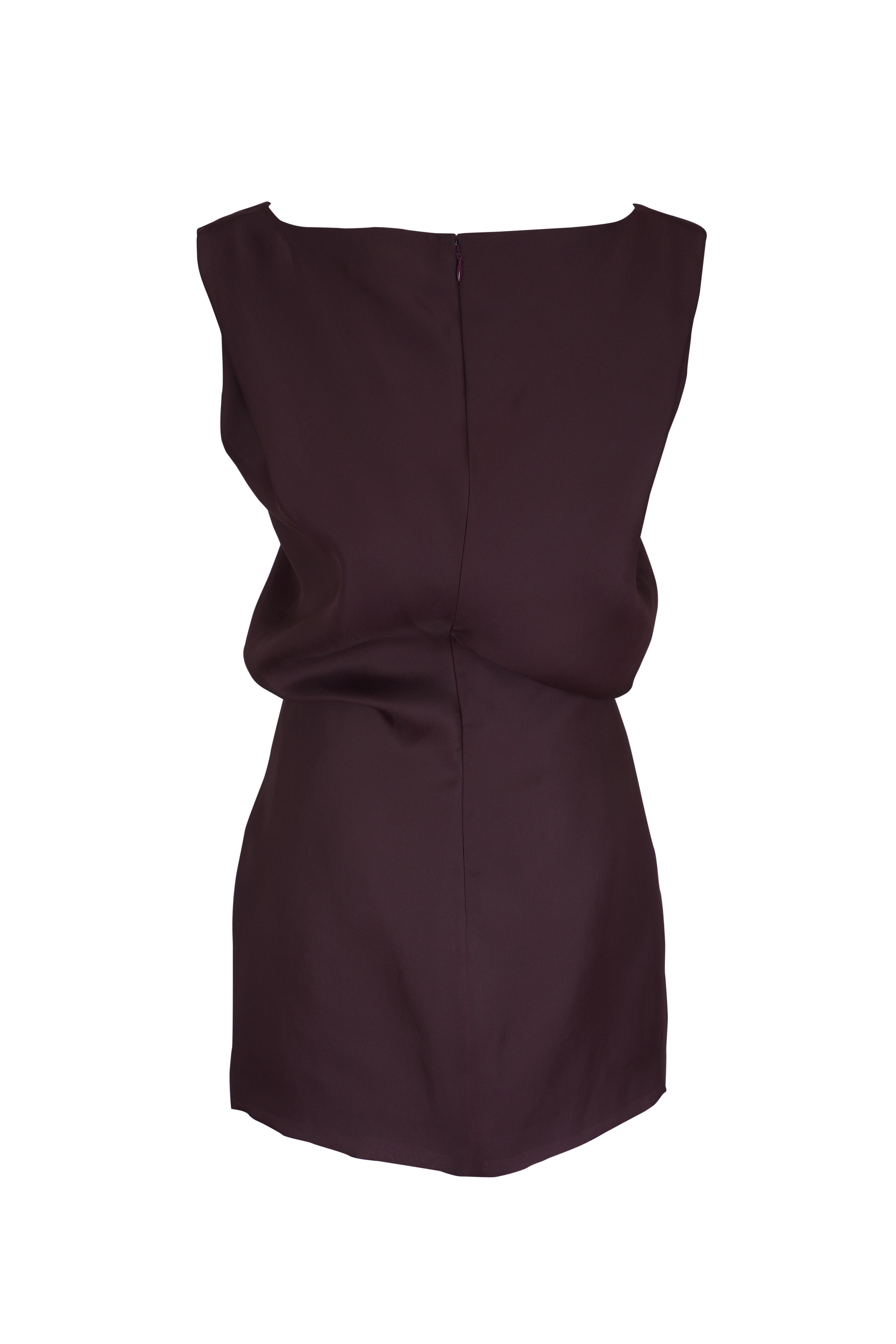 Khaite - Toma Dark Purple Organza Silk Minidress