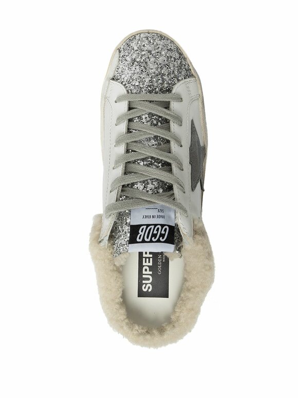 Golden Goose - Sabot White Leather Shearling Slide On Sneaker