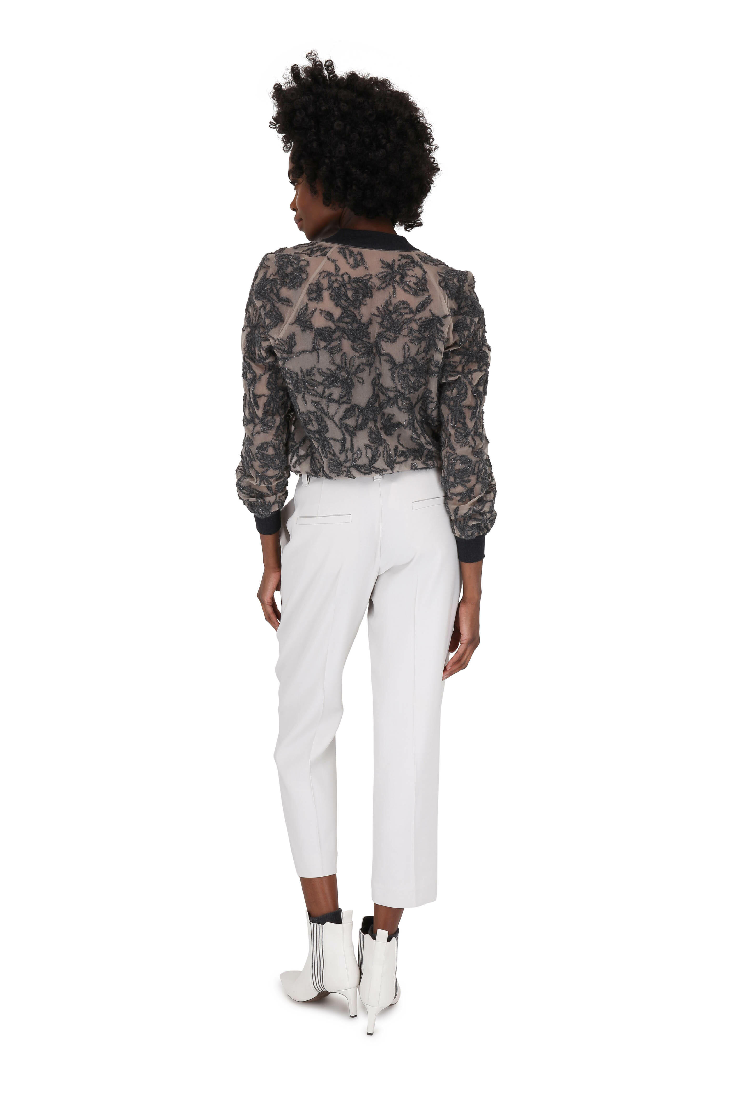 Brunello Cucinelli - Black Wool Monili Trim Jumpsuit