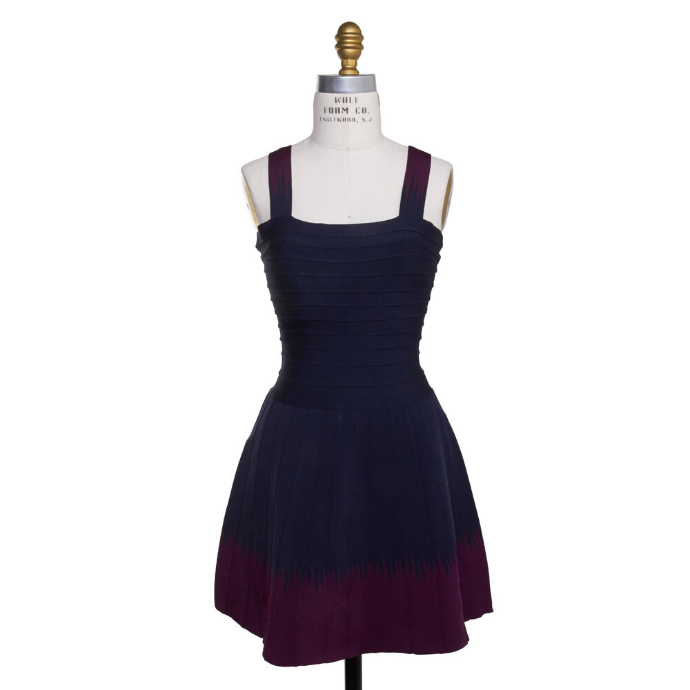 herve leger blue bandage dress Herv Lger The Clio Bandage Midi-Dress