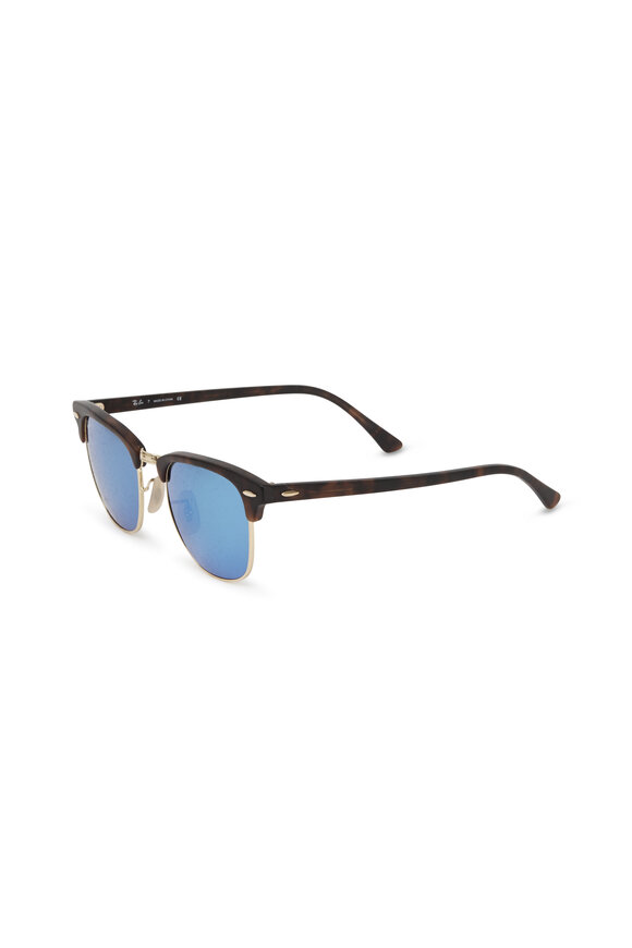 Ray Ban - Clubmaster Blue MIrror Sunglasses | Mitchell Stores display picture 3