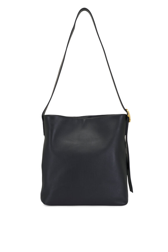 Loewe Draped Black Mellow Leather Tote - view 2