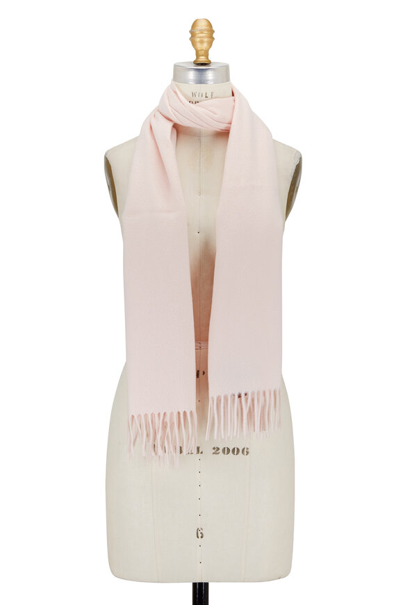 Loro Piana Light Pink Cashmere Fringed Scarf  - view 1