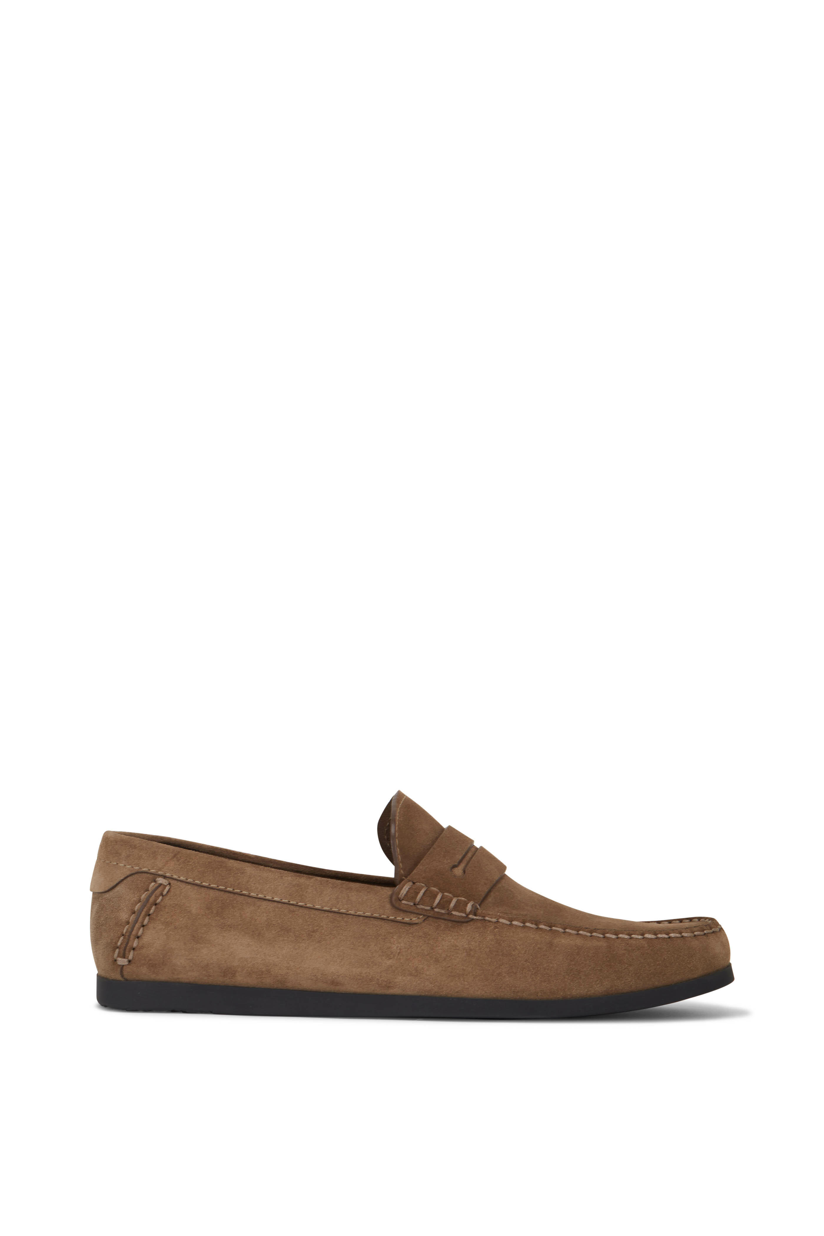 Zegna - Medium Brown Suede Penny Loafer