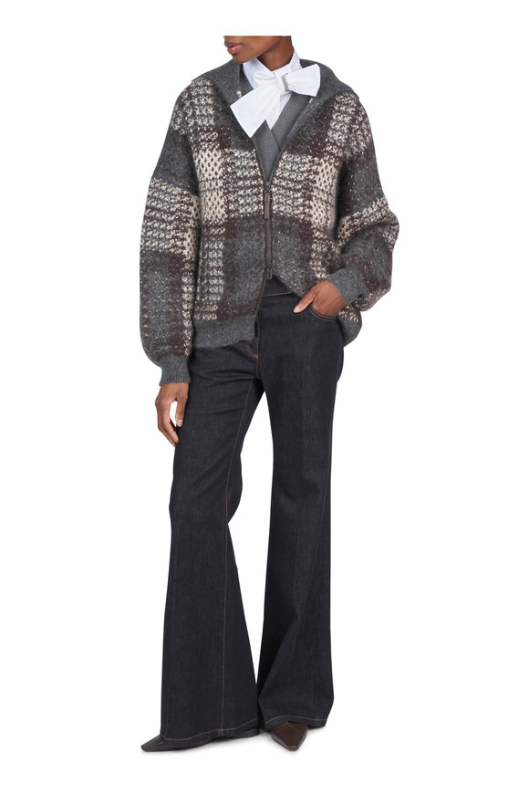 Brunello Cucinelli Gray Wool Cropped Vest - view 5