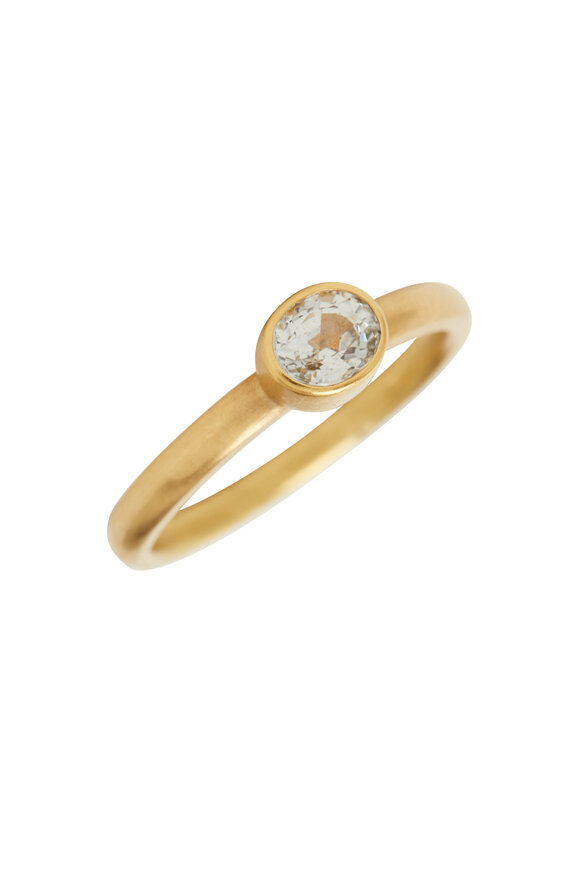 Caroline Ellen 20K Yellow Gold White Sapphire Ring