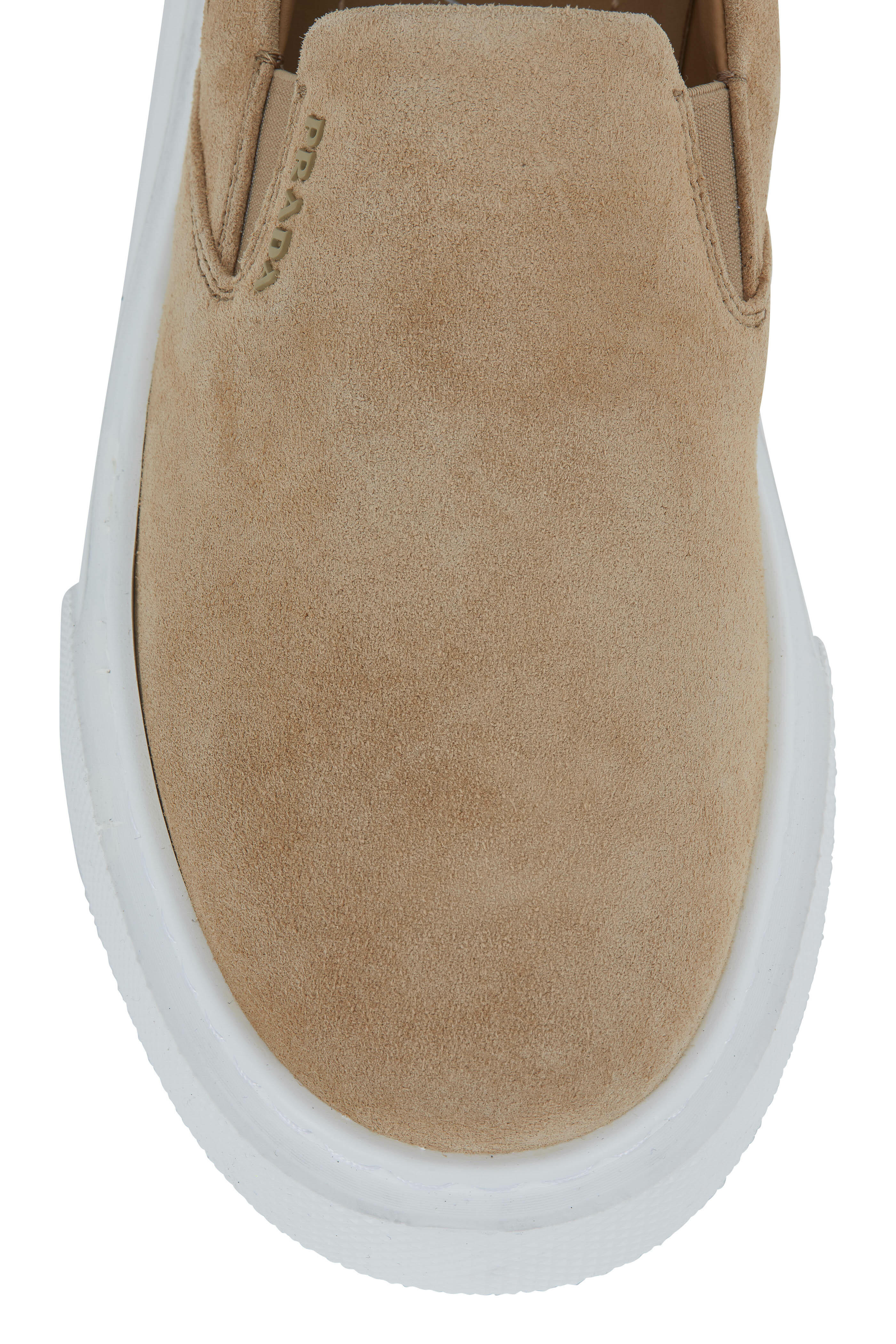 Prada - Deserto Suede Slip-On Wedge Sneaker