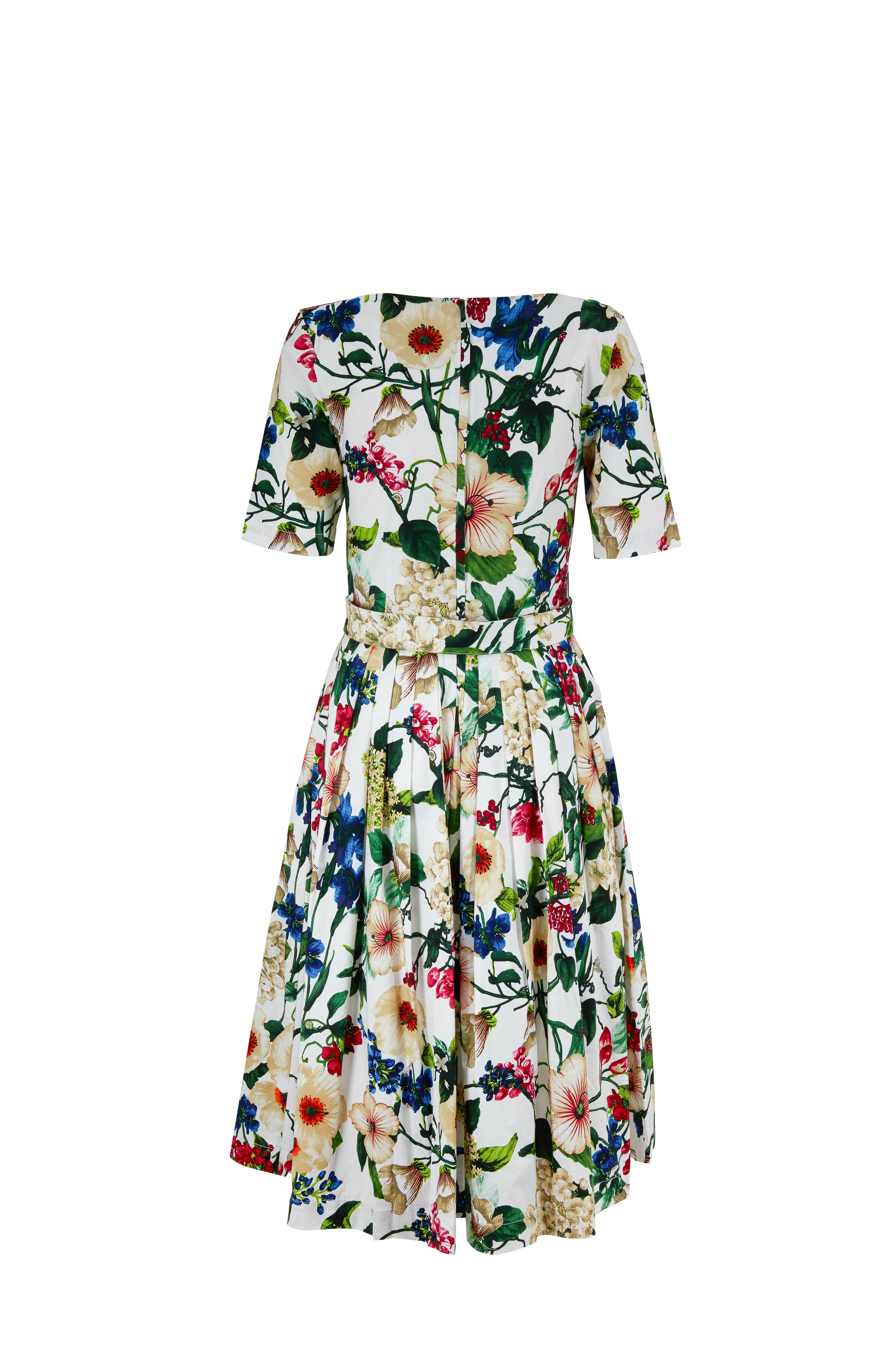 ワンピース SAMANTHA SUNG SS25 Dresses (ASTER BUGANVILLE WHITE ROSE) Aster Dress Shirt Collar 3/4 Sleeve Midi Length Cotton