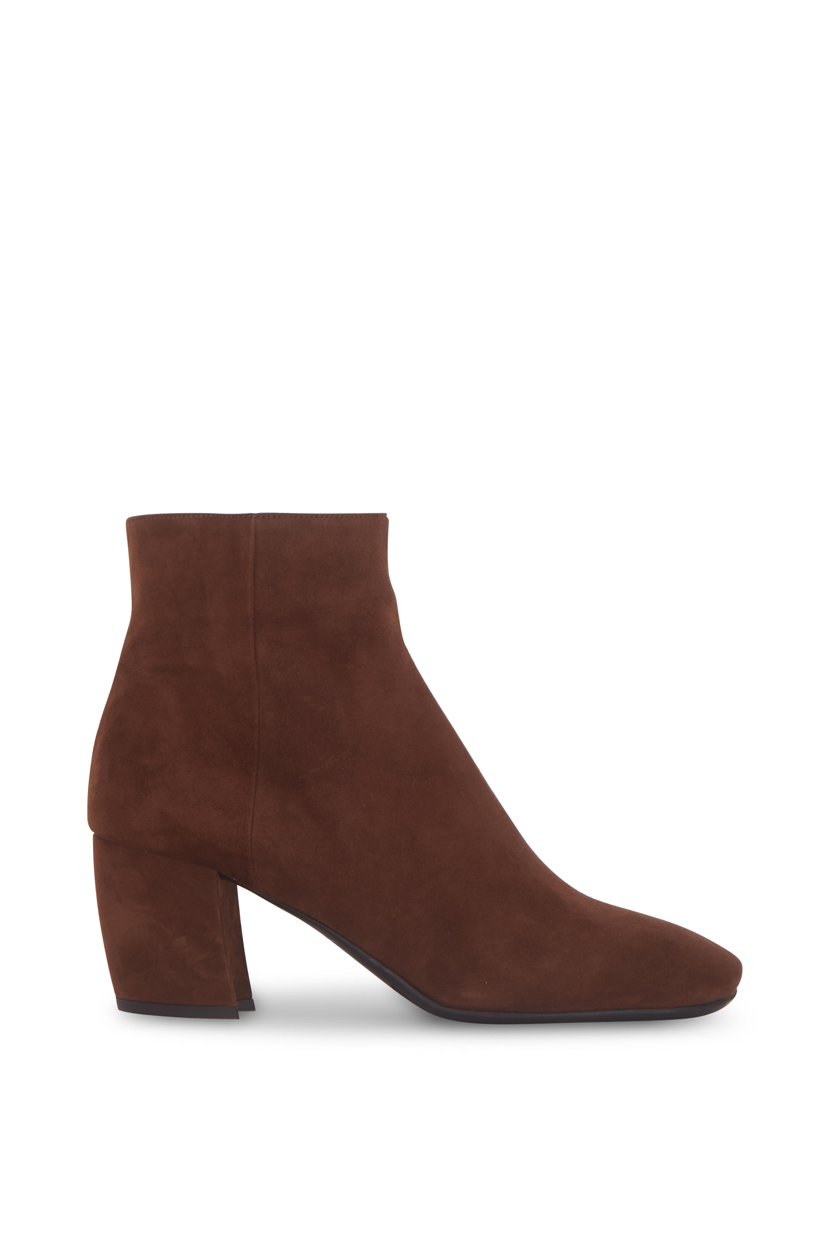 Prada - Bruciato Suede Banana Heel Ankle Boot, 65mm