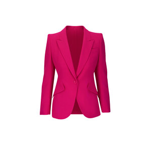 McQueen - Orchid Pink Leaf Crepe Jacket | Mitchell Stores