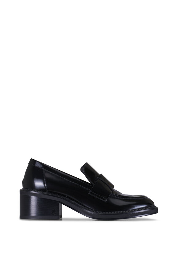Jimmy Choo Tylor Black Leather Loafer, 60mm - view 2