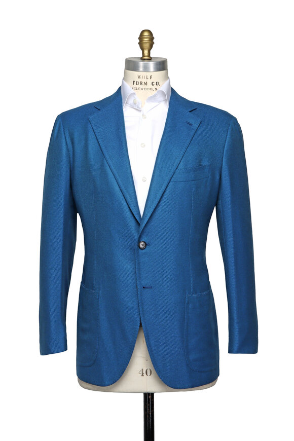 Cesare Attolini Solid Teal Cashmere Sportcoat - view 2