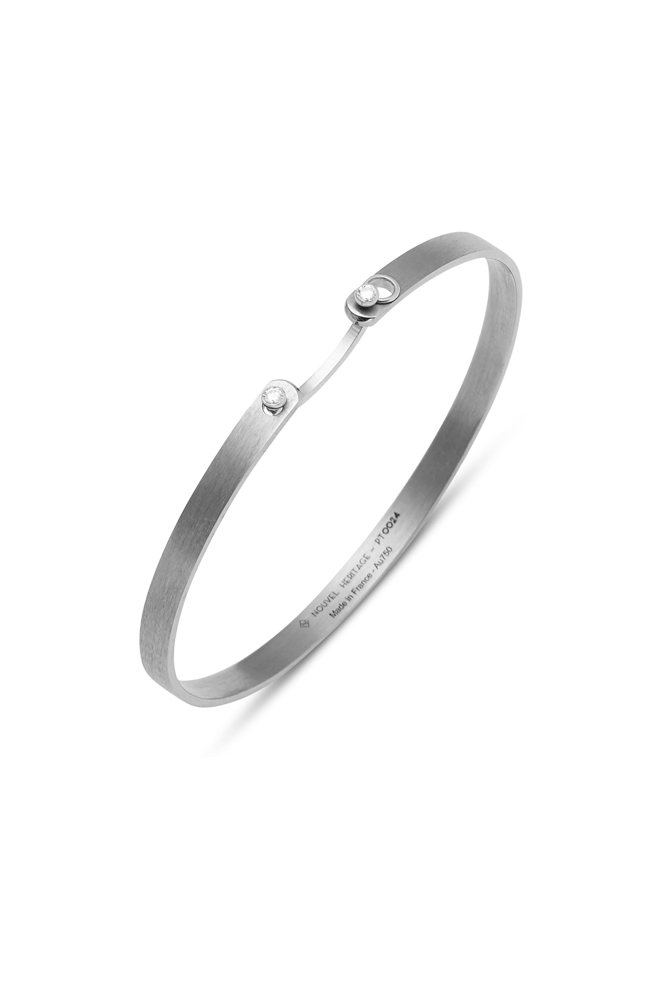 Nouvel Heritage White Gold And Titanium Hers Mood Bangle 7707