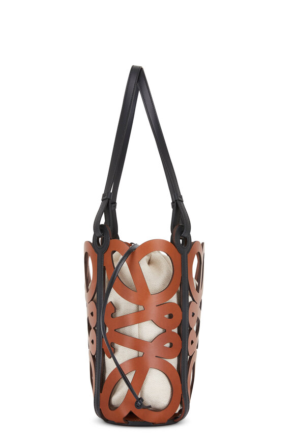 Loewe - Anagram Tan Leather Cut Out Tote