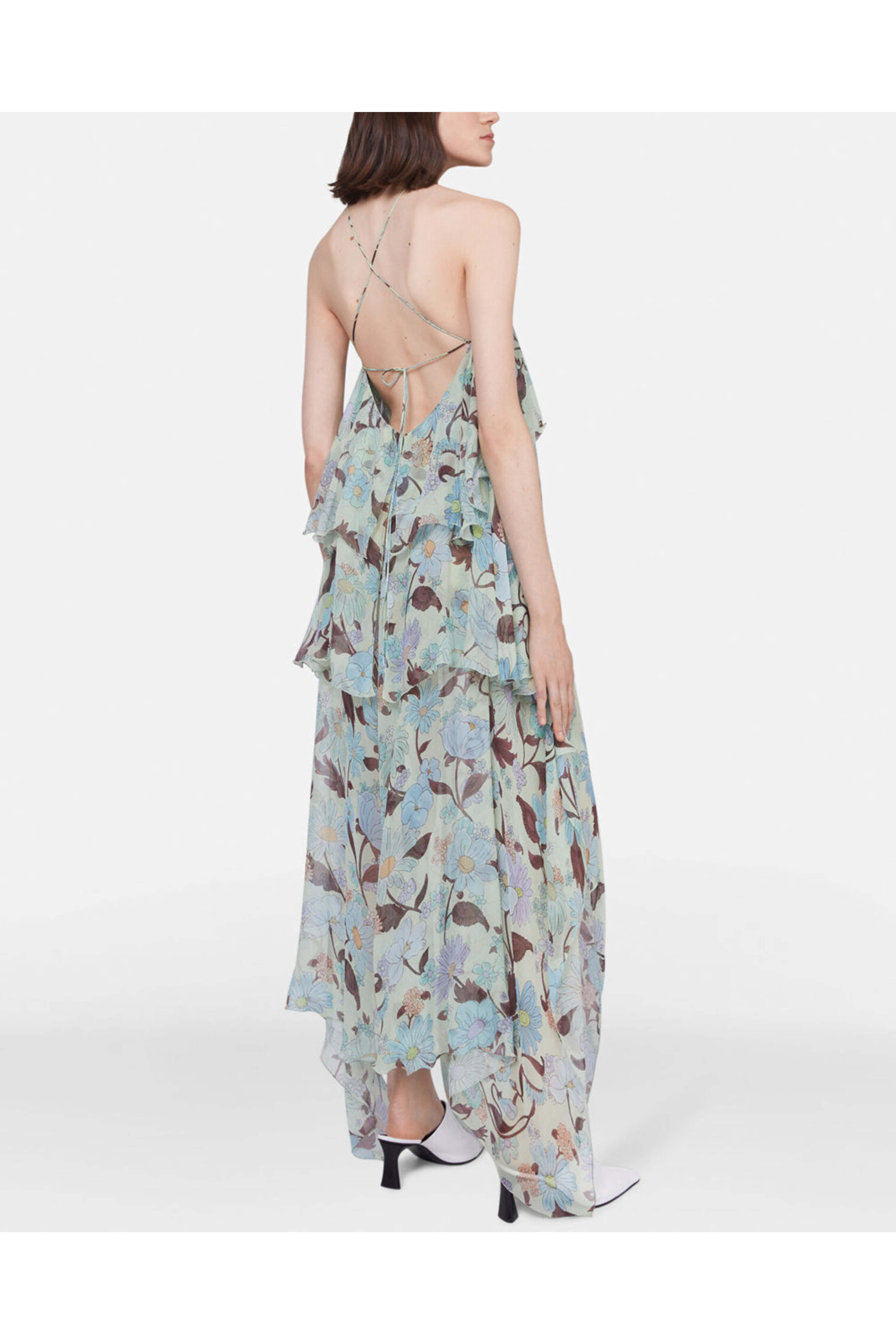 Stella McCartney - Mint Lady Garden Print Halterneck Dress