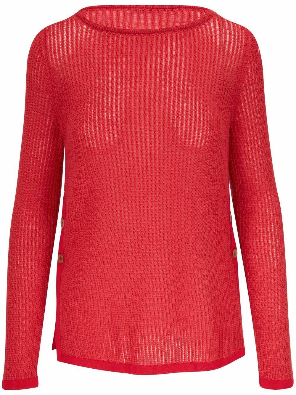Agnona - Red Romeo Fitted Side Slit Sweater